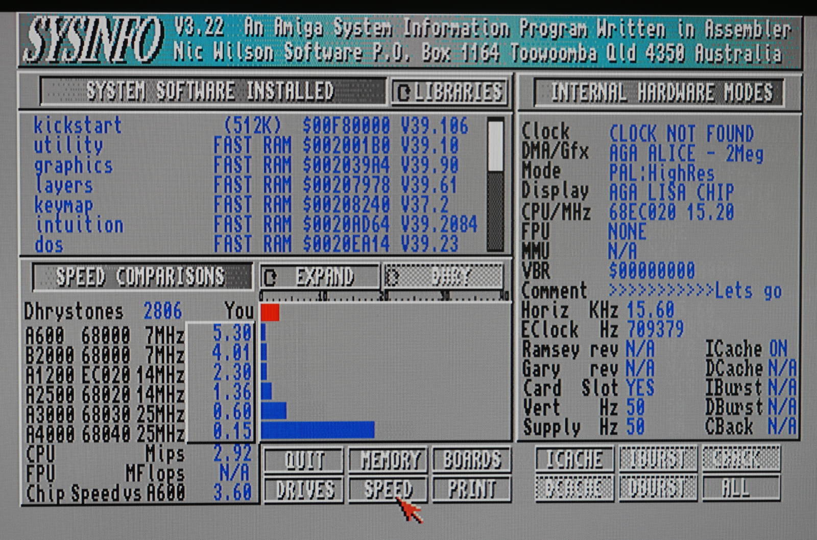 A1200 performance with ACA1211 installed
