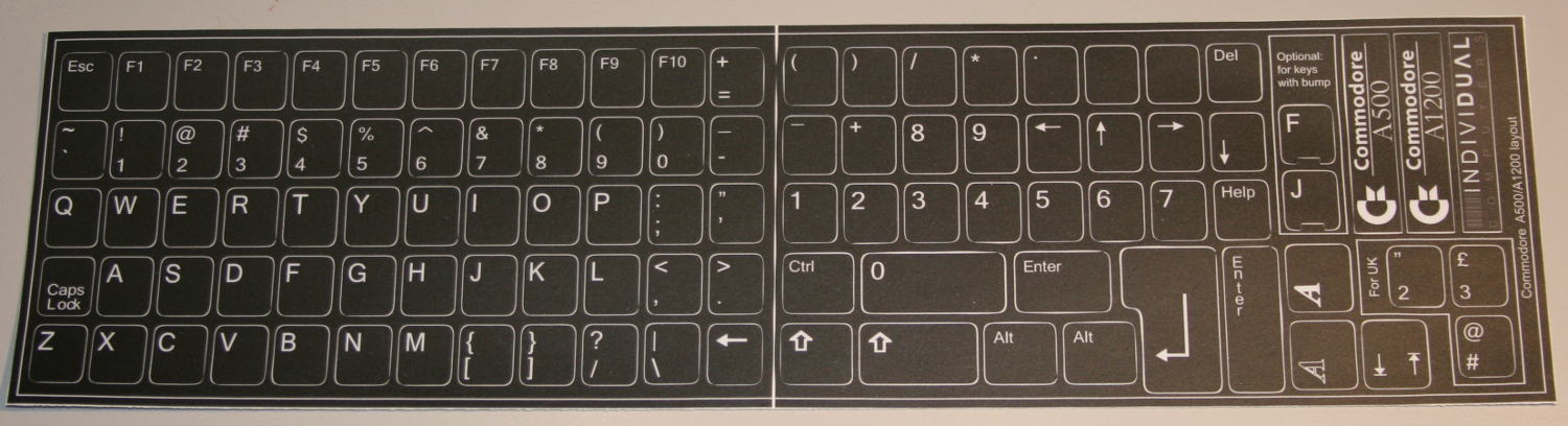 A1200 keyboard stickers